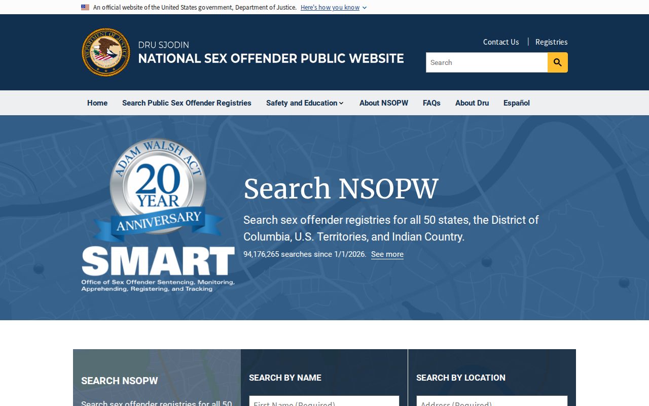 National registry search for a Thurston County sex offender lookup